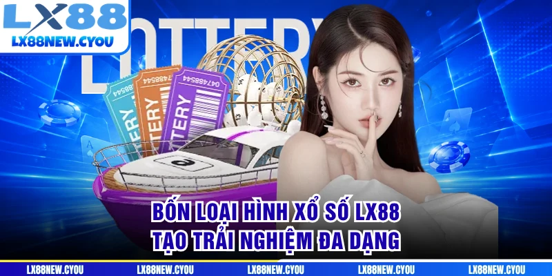 Bốn loại hình xổ số LX88 tạo trải nghiệm đa dạng